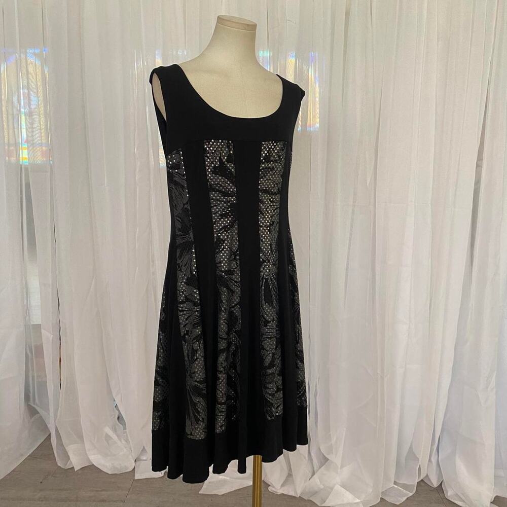 Vintage y2k grunge floral black dress